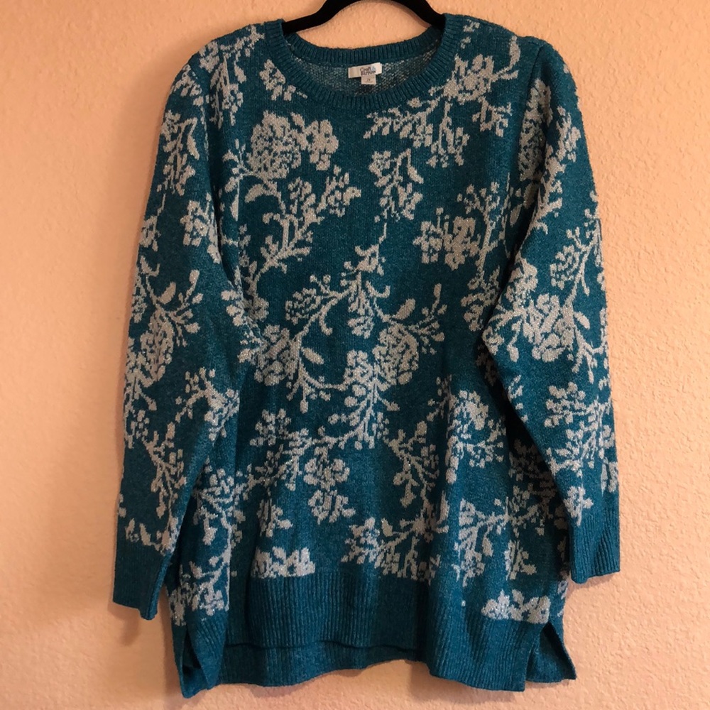 Croft & Barrow Blue Long Sleeve 2XL Women’s Sweater